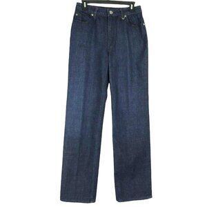 Vintage St. John Sport Demin Jeans Womens S High Waist Straight Leg Pocket Logo